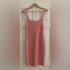Zara Trafaluc Red and White Striped Body-con Tank Dress
